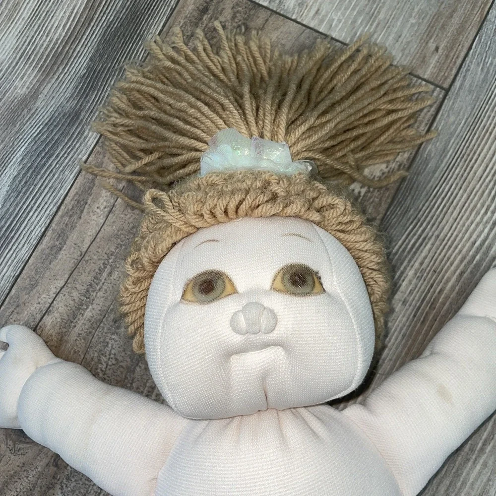 vintage Handmade Soft Sculpture‎ Caucasian Cabbage Patch Doll